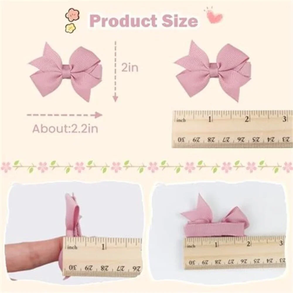 42PCS Baby Hair Bows Girls Alligator Clips Toddlers Infants Kids Hair Accessorie
